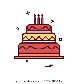 Birthday icon design vector 