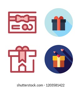 birthday icon set. vector set about gift, supermarket gift and gift card icons set.