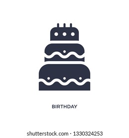 birthday icon. Simple element illustration from birthday party and wedding concept. birthday editable symbol design on white background. Can be use for web and mobile.