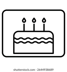 Birthday icon simple flat icon vector symbol