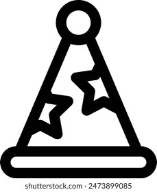icono de cumpleaños. Diseño De Estilo Lineal Delgado Aislado Sobre Fondo Blanco