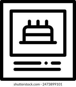 birthday icon. Thin Linear Style Design Isolated On White Background