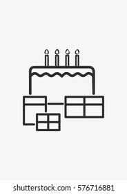 Birthday icon, Vector