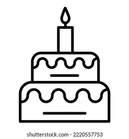 Imagen vectorial de icono de cumpleaños. También se puede usar para aplicaciones web, aplicaciones móviles y medios impresos.