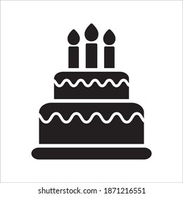 Birthday Icon Vector Logo Template Illustration