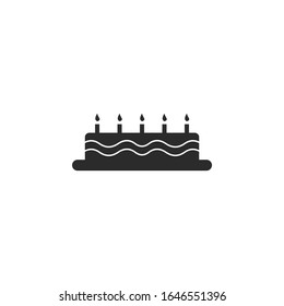 signo vector de icono de cumpleaños aislado para diseño gráfico y web. color de plantilla de símbolo de cumpleaños editable en fondo blanco.