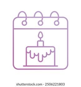 birthday icon with white background vector stock illustration