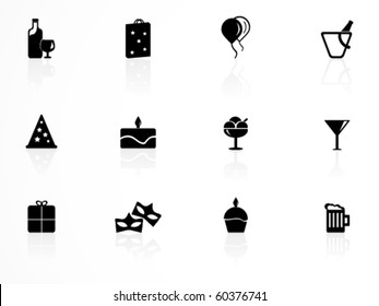 Birthday icons set
