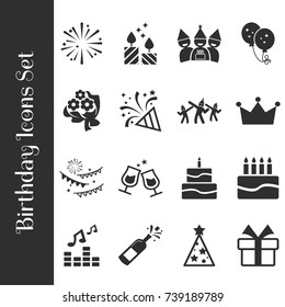 Birthday Icons set