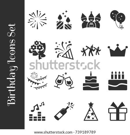 Birthday Icons set