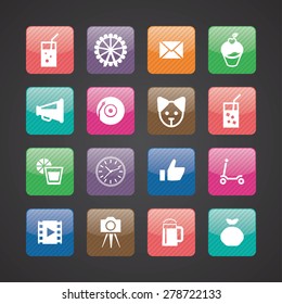 birthday icons universal set for web and mobile