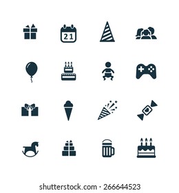 birthday Icons Vector set