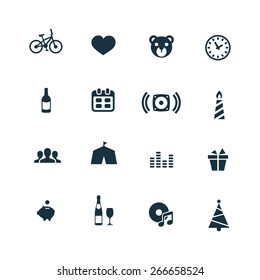 birthday Icons Vector set.