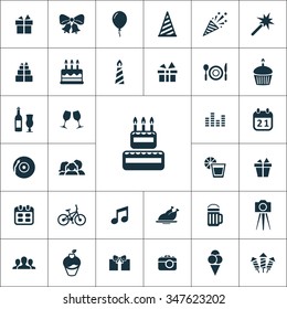 birthday Icons Vector set