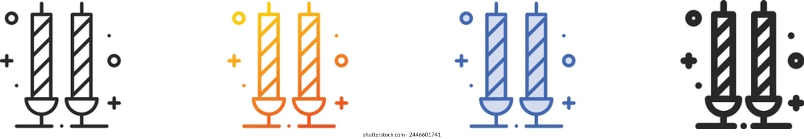 birthday icon.Thin Linear, Gradient, Blue Stroke and bold Style Design Isolated On White Background