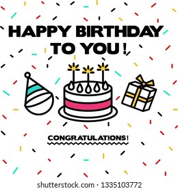Birthday illustration card
