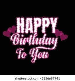 Birthday  illustrations with patches for t-shirts and other uses