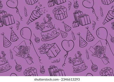 Birthday image background in vector design