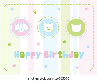 Birthday invitation card for children