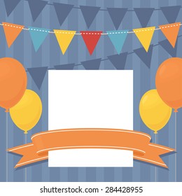 Birthday invitation with copy space.