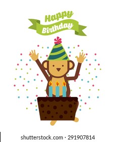 birthday invitation design, vector illustration eps10 graphic 