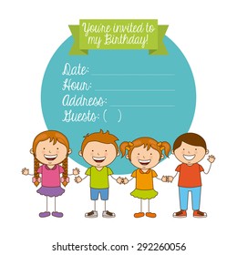 birthday invitation design, vector illustration eps10 graphic 