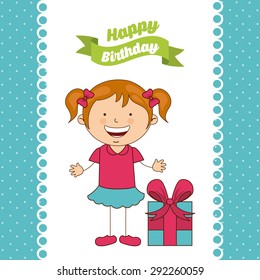 birthday invitation design, vector illustration eps10 graphic 