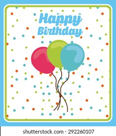birthday invitation design, vector illustration eps10 graphic 