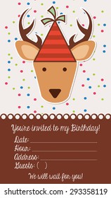 birthday invitation design, vector illustration eps10 graphic 