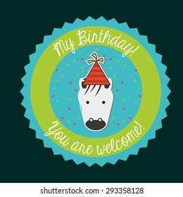 birthday invitation design, vector illustration eps10 graphic 