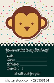 birthday invitation design, vector illustration eps10 graphic 
