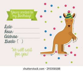 birthday invitation design, vector illustration eps10 graphic 