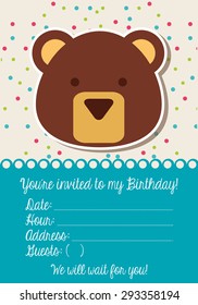 birthday invitation design, vector illustration eps10 graphic 