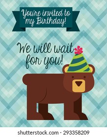 birthday invitation design, vector illustration eps10 graphic 