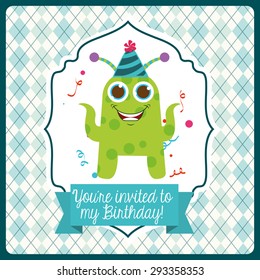 birthday invitation design, vector illustration eps10 graphic 