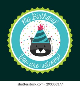 birthday invitation design, vector illustration eps10 graphic 
