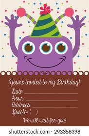 birthday invitation design, vector illustration eps10 graphic 