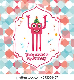 birthday invitation design, vector illustration eps10 graphic 