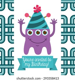 birthday invitation design, vector illustration eps10 graphic 