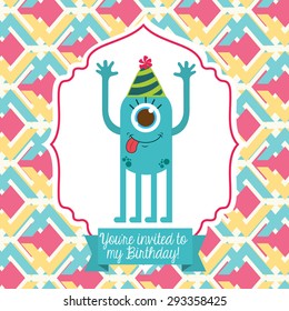 birthday invitation design, vector illustration eps10 graphic 