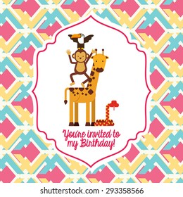 birthday invitation design, vector illustration eps10 graphic 