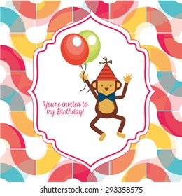 birthday invitation design, vector illustration eps10 graphic 