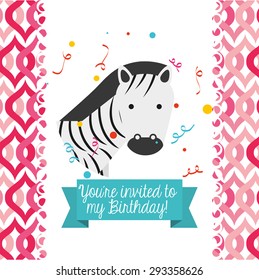 birthday invitation design, vector illustration eps10 graphic 