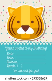 birthday invitation design, vector illustration eps10 graphic 