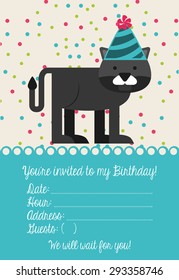 birthday invitation design, vector illustration eps10 graphic 