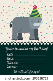 birthday invitation design, vector illustration eps10 graphic 
