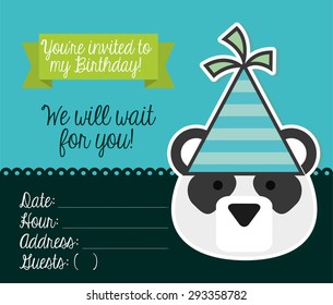 birthday invitation design, vector illustration eps10 graphic 