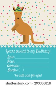 birthday invitation design, vector illustration eps10 graphic 