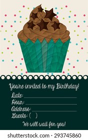 birthday invitation design, vector illustration eps10 graphic 