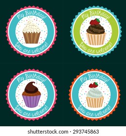 birthday invitation design, vector illustration eps10 graphic 